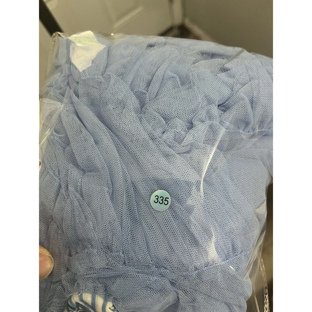 Bluey Girls 3T Fit & Flare Dress Flutter Sleeve Striped Tulle Knee